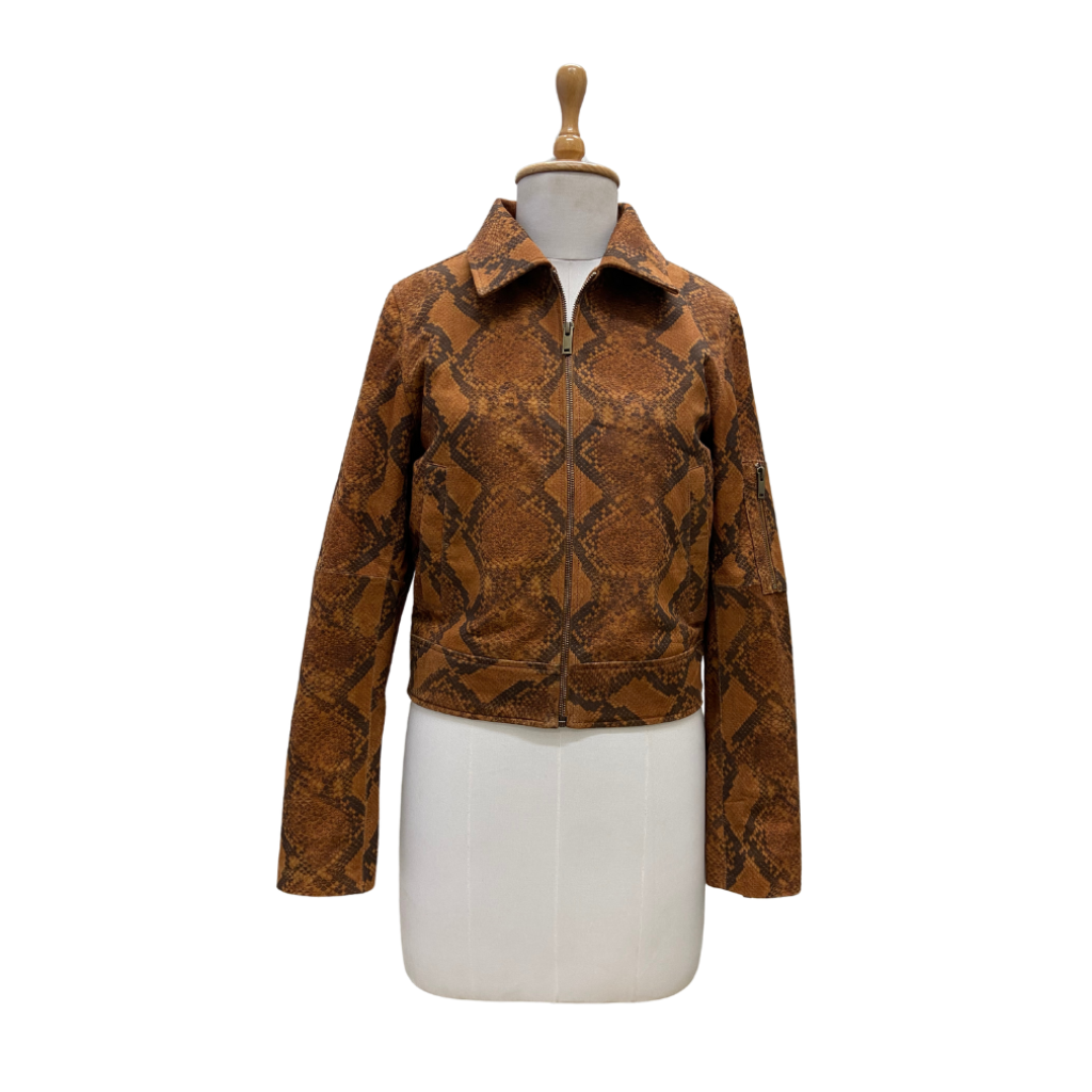 Leather Snake (Python) Printed Woman's Jacket