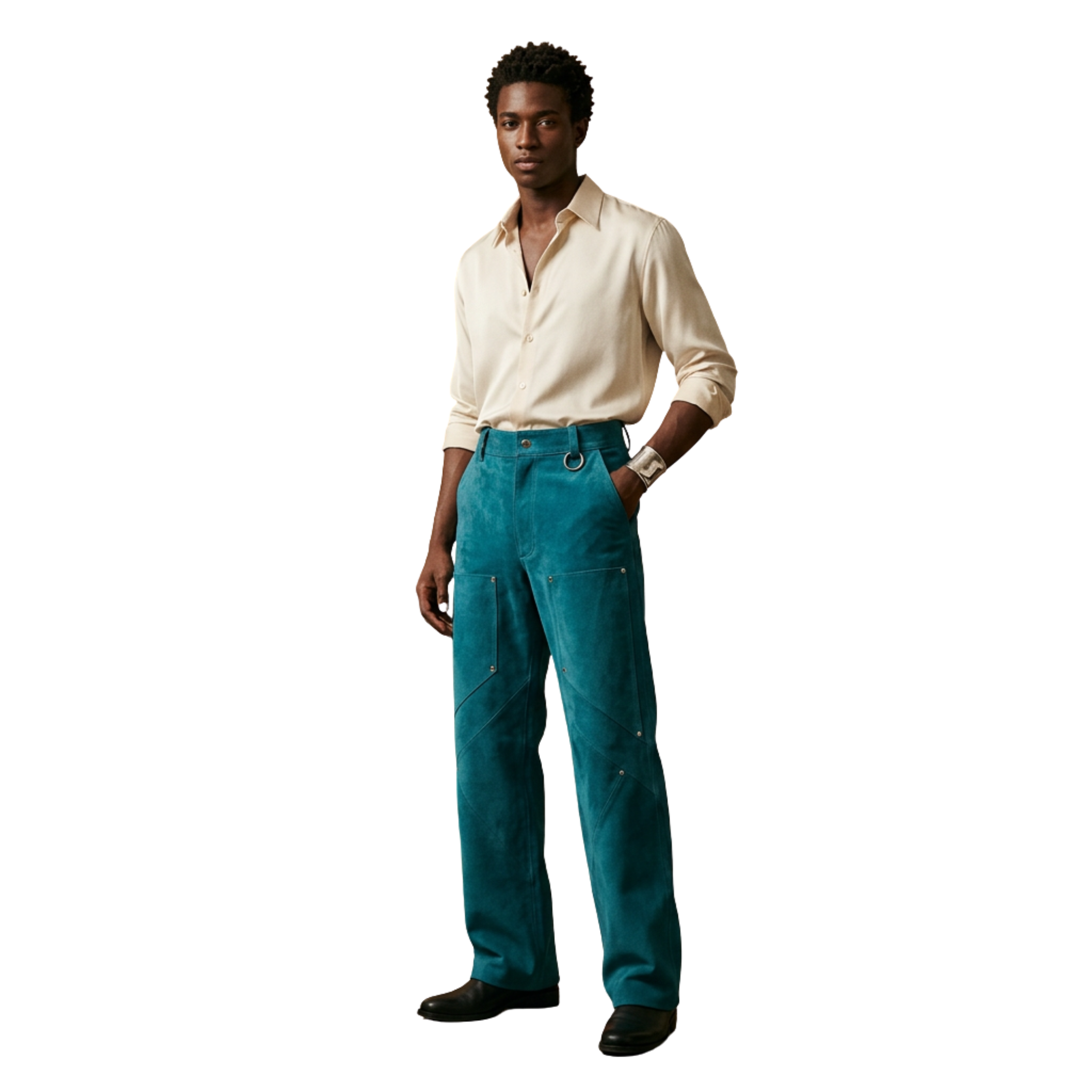 Suede Leather Pant