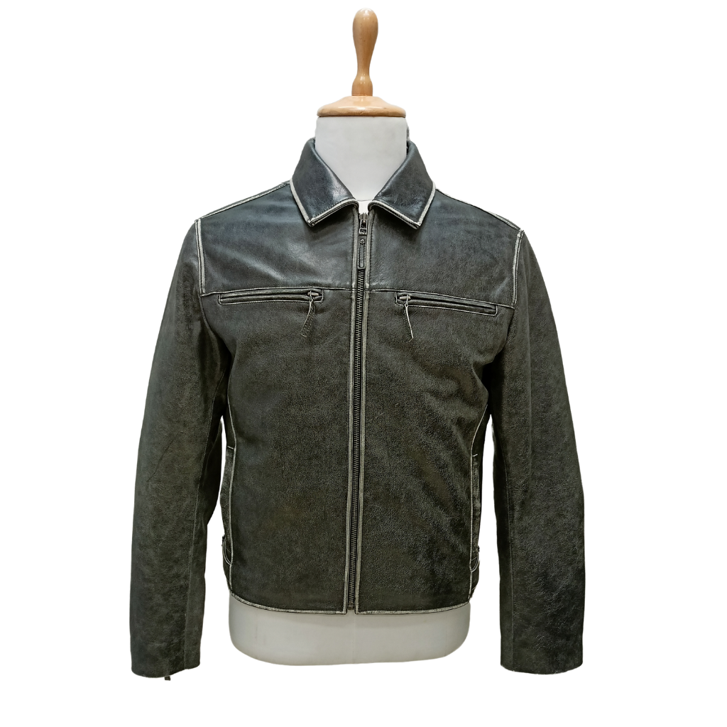 Leather Rub-Off Jacket