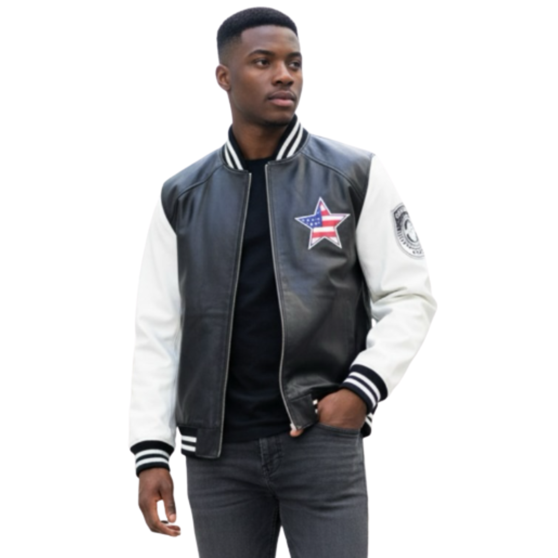 Leather Varsity Jacket