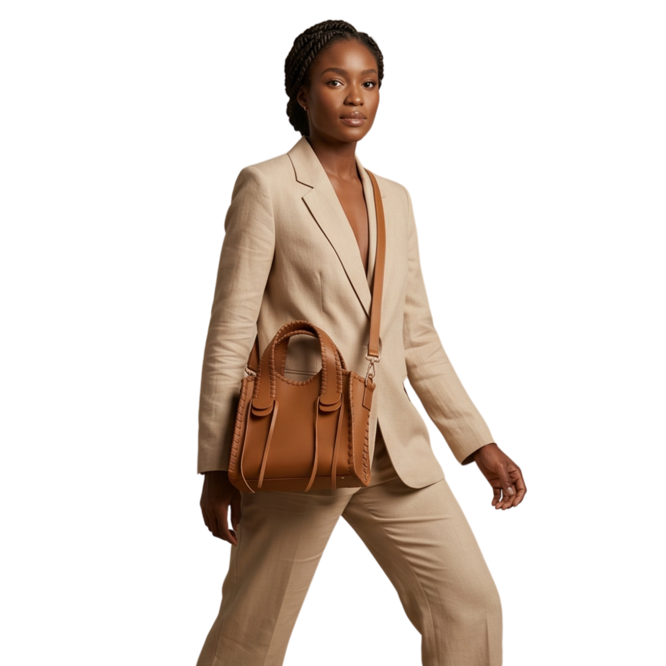 Handcrafted Leather Weave Shoulder Bag