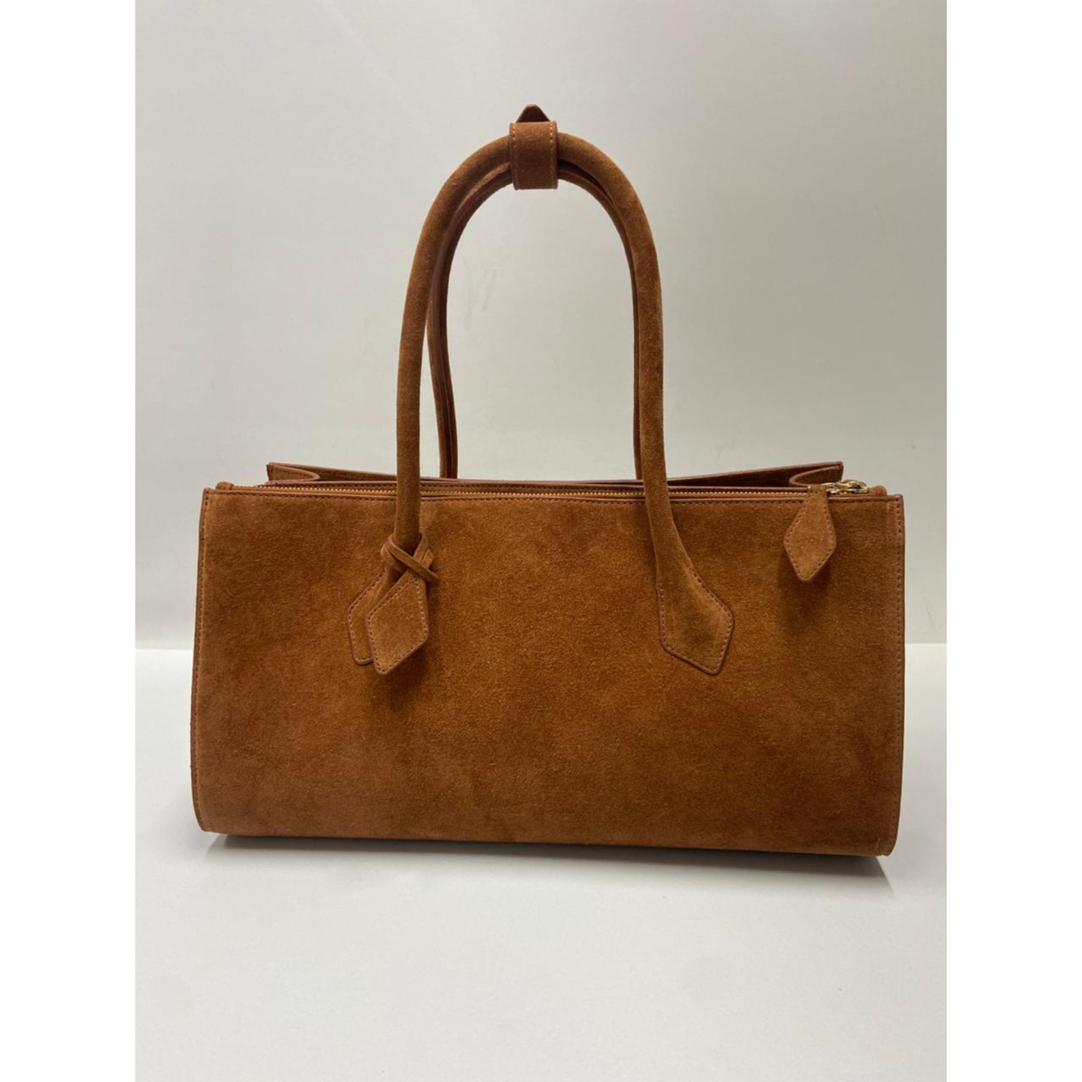 SUEDE LEATHER TOTE BAG