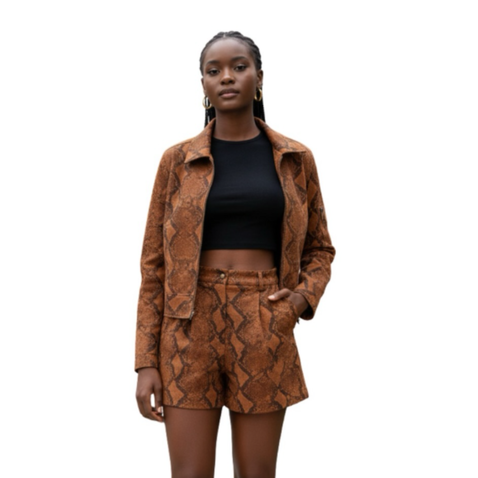 Leather Snake (Python) Printed Woman's Jacket