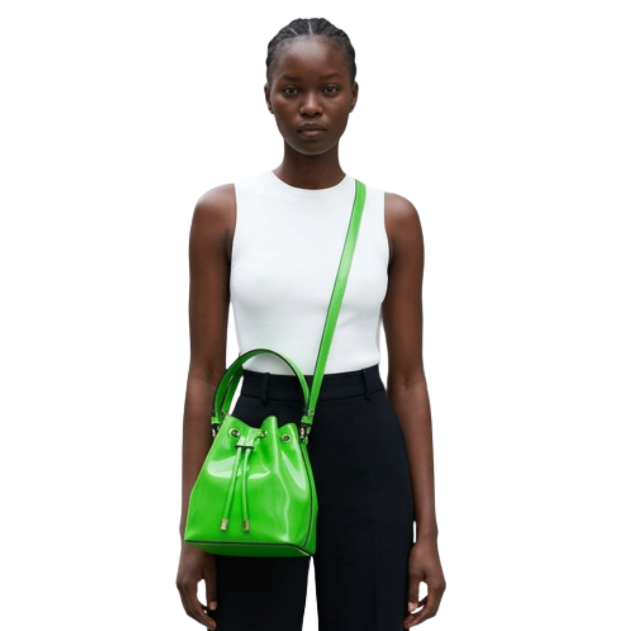 Patent Leather Bucket bag