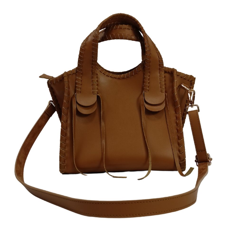 Handcrafted Leather Weave Shoulder Bag
