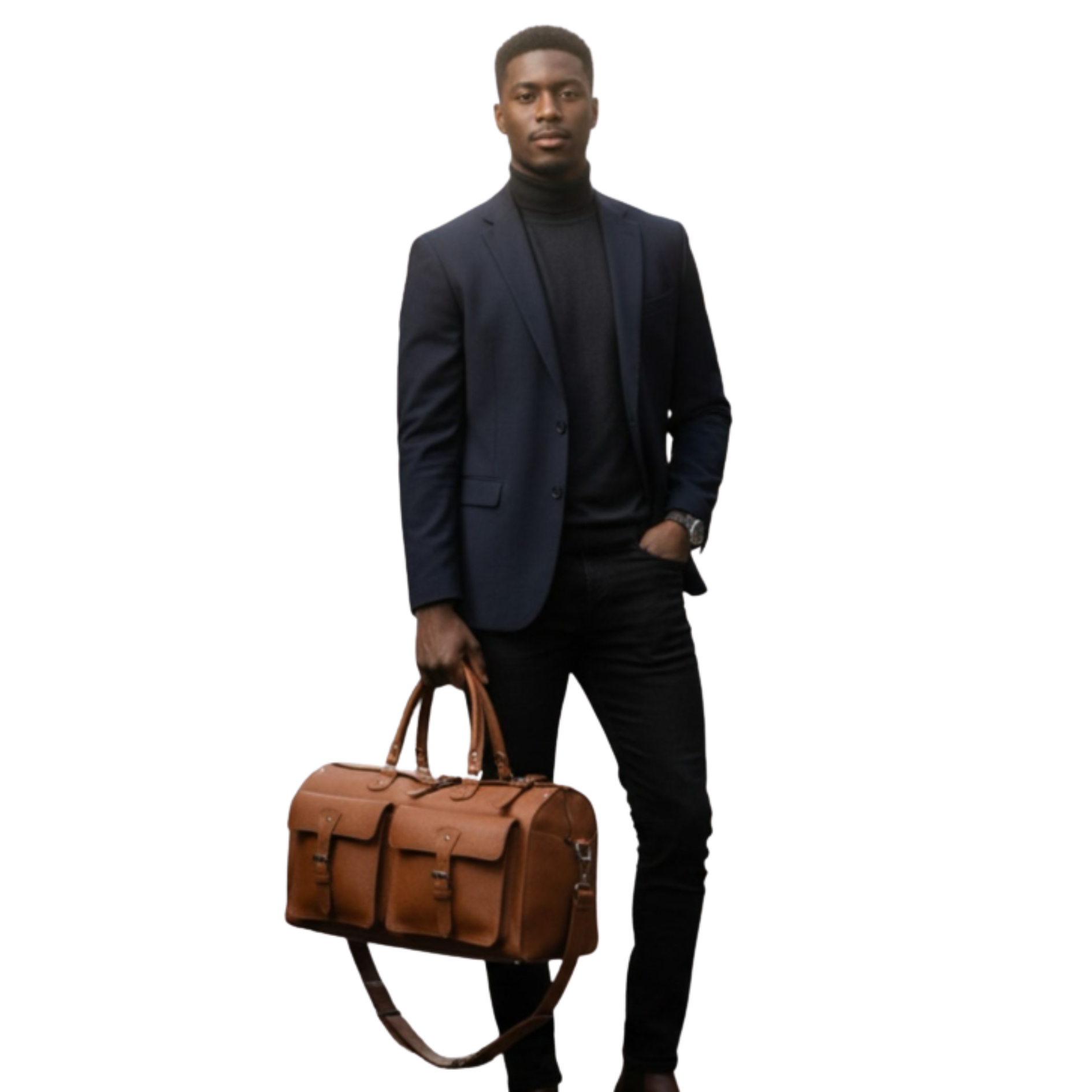 Full grained Leather Duffle bag